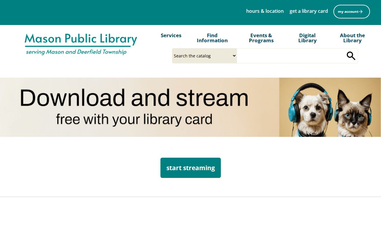 Mason Public Library databases for Deerfield Township city directory research